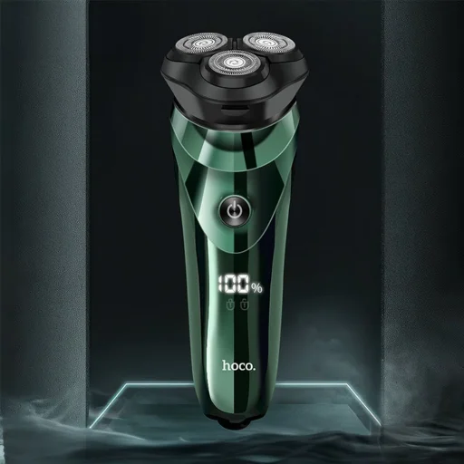 Elektromos borotva Hoco hárompengés digitális LED kijelzővel DAR06 zöld - 4