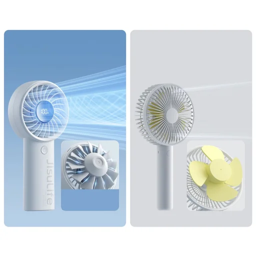 Jisulife Kézi Ventilátor Life4 5000mAh Hordozható USB Ventilátor - Szürke - 7