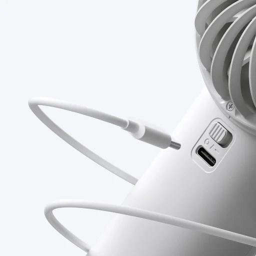 Jisulife Kézi Ventilátor Life4 5000mAh Hordozható USB Ventilátor - Szürke - 8