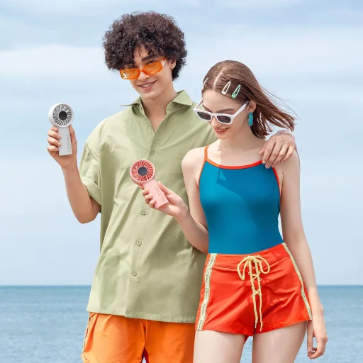 Jisulife Kézi Ventilátor Life4 5000mAh Hordozható USB Ventilátor - Szürke - 9