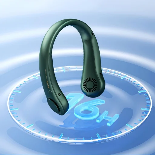 Jisulife Nyak Ventilátor Life3 Hordozható USB Nyak Ventilátor - Zöld - 3