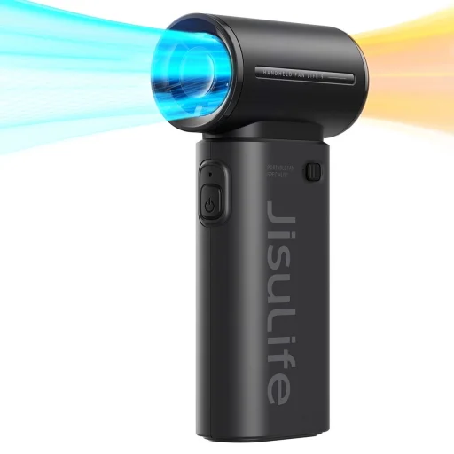 Jisulife Kézi Ventilátor Life9 3600mAh Hordozható USB Ventilátor - Fekete - 3