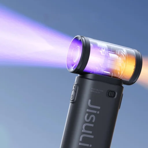 Jisulife Kézi Ventilátor Life9 3600mAh Hordozható USB Ventilátor - Fekete - 5