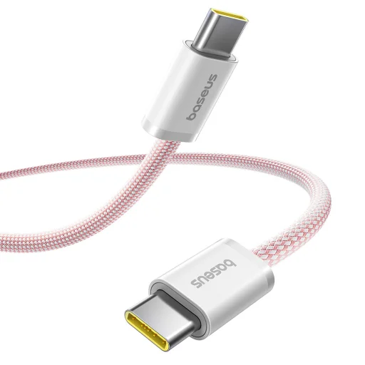 Baseus - Data Cable Dynamic 4 Series (P10381400411-01) - Type-C, Gyors töltés, 100W, 480Mbps, Intelligens chip, 2m - Rózsaszín - 3
