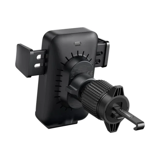 Baseus - Vezeték nélküli autós szellőzőrács tartó Wisdom Pro (C40381501123-00) - 15W, 360°, Automatikus tekercs igazítás, LED fény, 7.2 inch - Fekete - 2