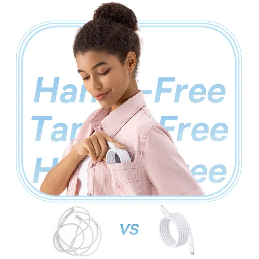 Baseus - PicoGo adatkábel (P10376800211-00) - Mágneses, Type-C to Type-C, 240W, Gyors töltés, 480Mbps, Szilikon, 1m - Fehér - 5