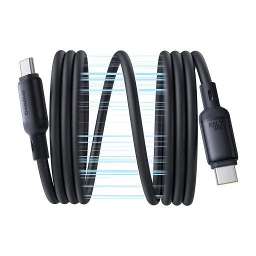 Baseus - PicoGo adatkábel (P10376800121-00) - Mágneses, Type-C Type-C típushoz, 240W, Gyors töltés, 480Mbps, Szilikon, 1m - Fekete - 3