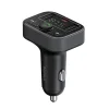 Baseus FM Transmitter S-09 Lite autós töltő - Bluetooth 5.0, USB, USB-C, Kijelző, PD18W - Fekete Színben (C10762300113-00)  thumbnail