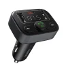 Baseus FM Transmitter S-09 Lite autós töltő - Bluetooth 5.0, USB, USB-C, Kijelző, PD18W - Fekete Színben (C10762300113-00) 