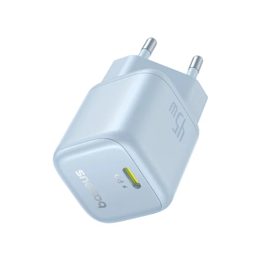 Baseus - PicoGo fali töltő (P10176800313-00) - GaN, Gyors töltés, 45W, USB-C - Galaxy kék - 3