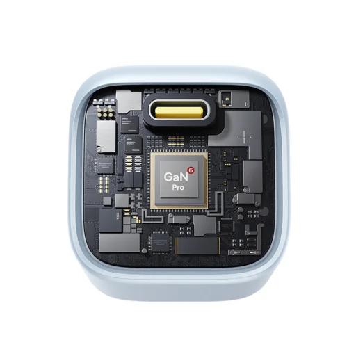 Baseus - PicoGo fali töltő (P10176800313-00) - GaN, Gyors töltés, 45W, USB-C - Galaxy kék - 6