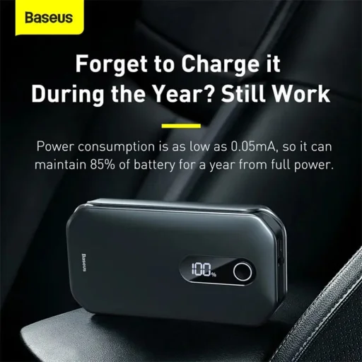 Baseus - Autós indító Super Energy Pro (C00245800U03-Z1) - 1000A, 12000mAh - Sötét Űrfekete - 4
