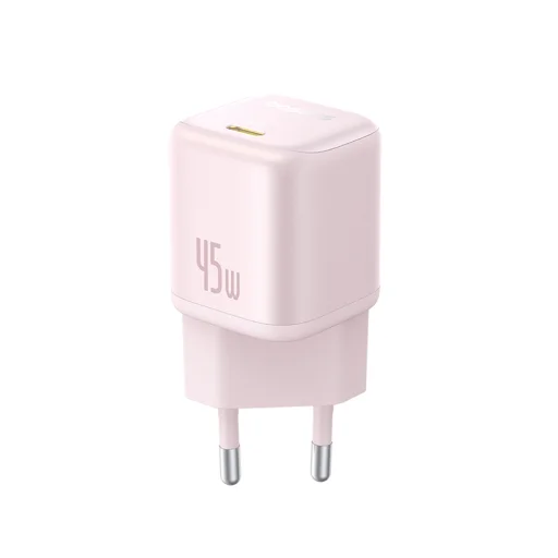 Baseus - Fali töltő PicoGo (P10176800413-00) - GaN, Gyors töltés, 45W, USB-C - Babapink - 2