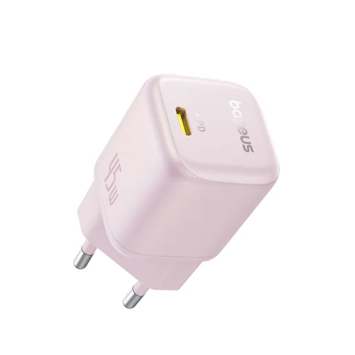 Baseus - Fali töltő PicoGo (P10176800413-00) - GaN, Gyors töltés, 45W, USB-C - Babapink - 1