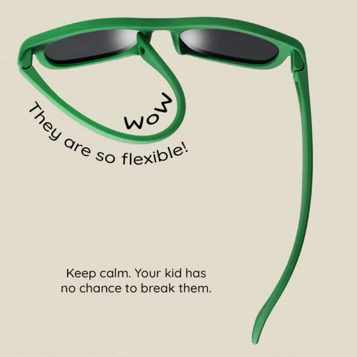 Techsuit - Polarizált napszemüveg (8306-C32) - babáknak, négyzet alakú - kék/rózsaszín - 7