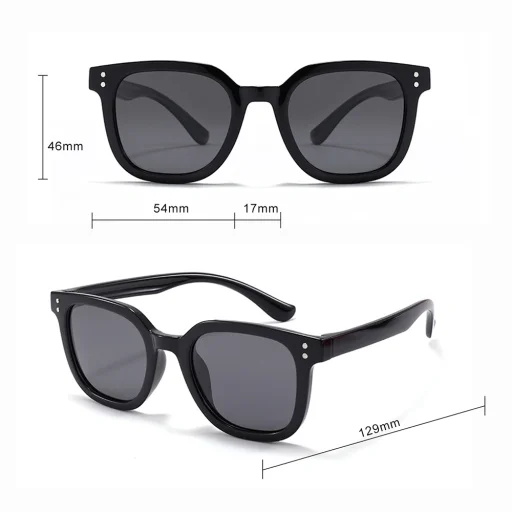 Techsuit - Polarizált napszemüveg (8351-C28) - Négyszögletes forma, 3-12 éves gyerekeknek - Sötétkék/Cián - 7