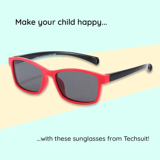 Techsuit - Polarizált napszemüveg (8260-C34) - 3-12 éves gyerekek számára - Lila / Ciánkék - 3