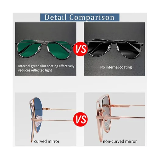 Techsuit - Napszemüveg (3025) - Nőknek és Férfiaknak, UV-védelemmel és fémkerettel - Arany / Barna - 9