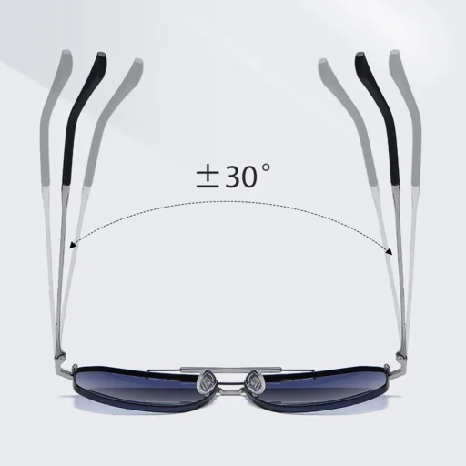 Techsuit - Polarizált napszemüveg (8538) - férfiaknak, UV-védelemmel, fém - rózsaarany / átmenetes lila - 5