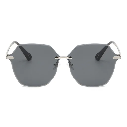 Techsuit - Napszemüveg (8195) - Nőknek, Fém és PC - Ezüst / Fekete Szürke - 2