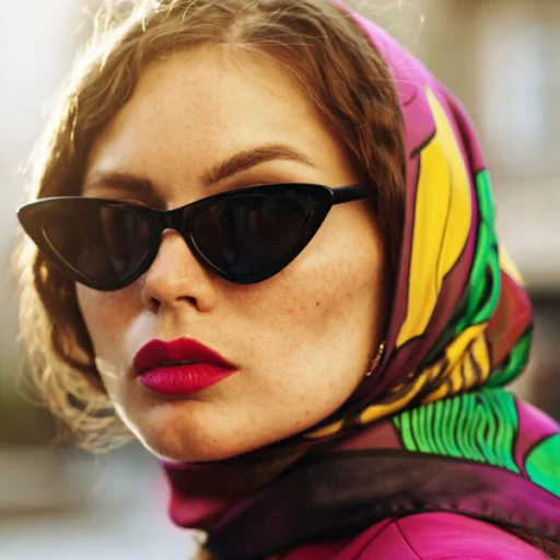 Techsuit - Női napszemüveg (5040), PC keret és lencse, háromszög alakú - Barna - 7