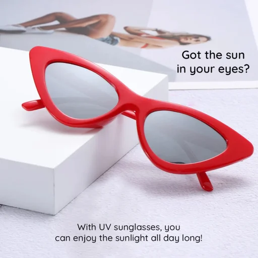 Techsuit - Női napszemüveg (5040), PC keret és lencse, háromszög alakú - Barna - 3