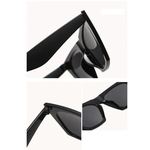 Techsuit - Női napszemüveg (5154), PC keret és lencse, Szögletes - Pezsgő / Barna - 3