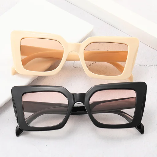 Techsuit - Napszemüveg (5277) - Nőknek, PC keret és lencse, Négyzet alakú - Leopárd / Barna - 2