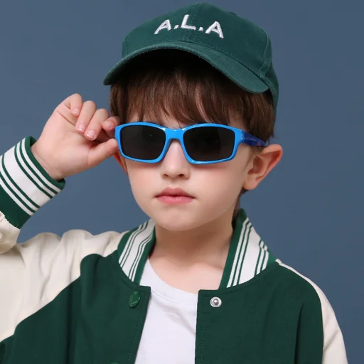  Techsuit - Polarizált napszemüveg (8202-C29) - Sport típus, 3-8 éves gyerekeknek - Kék / Sötétkék - 5