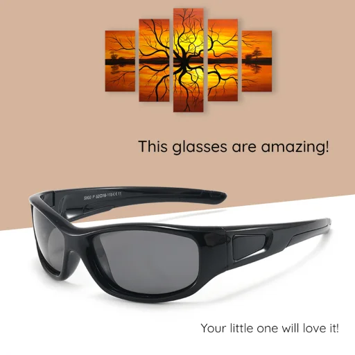 Techsuit - Polarizált napszemüveg (800-C30) - Sport típusú, rugalmas, 3-12 éves gyermekek számára - Rózsa piros / Rózsaszín - 9