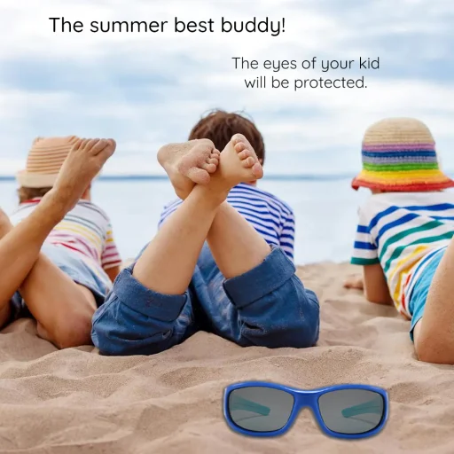 Techsuit - Polarizált napszemüveg (800-C30) - Sport típusú, rugalmas, 3-12 éves gyermekek számára - Rózsa piros / Rózsaszín - 13