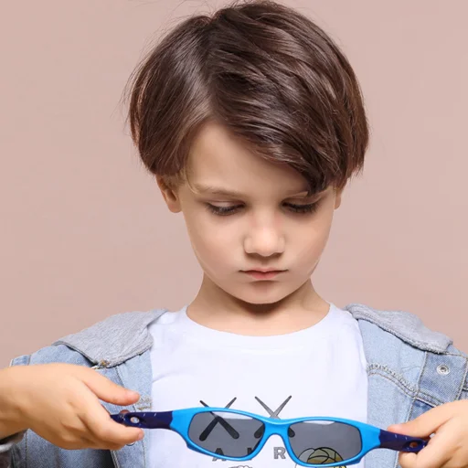 Techsuit - Polarizált napszemüveg (816-C2) - Sport típus, 3-8 éves gyerekek számára - Élénk sárga / Rózsaszín - 7