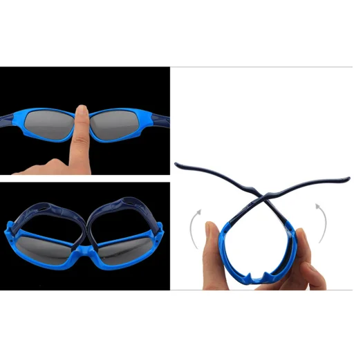 Techsuit - Polarizált napszemüveg (816-C2) - Sport típus, 3-8 éves gyerekek számára - Élénk sárga / Rózsaszín - 11