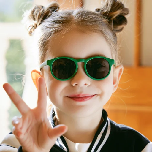  Techsuit - Polarizált napszemüveg (8308-C42) - babák számára, kerek alakú, pánttal - rózsaszín / lila - 3