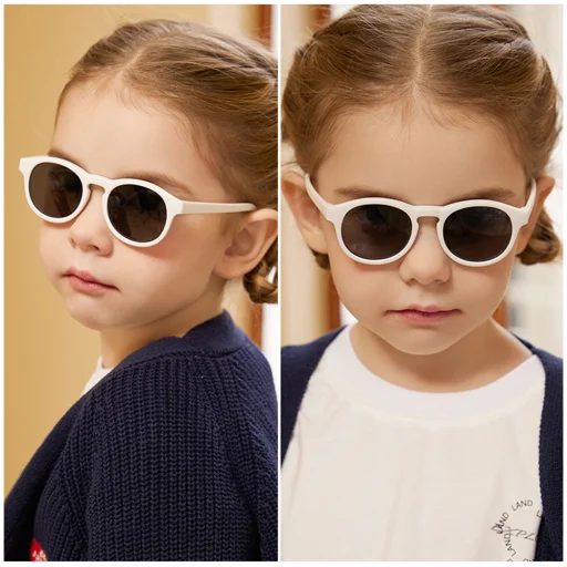  Techsuit - Polarizált napszemüveg (8308-C42) - babák számára, kerek alakú, pánttal - rózsaszín / lila - 4