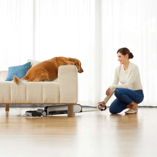 Egyszer kipróbált termék -  UWANT D100 17000Pa Álló Porszívó Felmosó Funkcióval és Töltőállomással - Fehér - 12