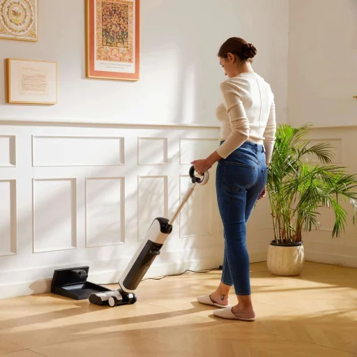 Egyszer kipróbált termék -  UWANT D100 17000Pa Álló Porszívó Felmosó Funkcióval és Töltőállomással - Fehér - 13