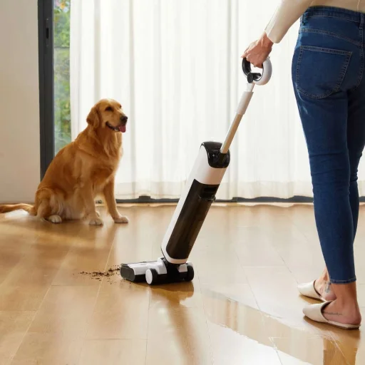 Egyszer kipróbált termék -  UWANT D100 17000Pa Álló Porszívó Felmosó Funkcióval és Töltőállomással - Fehér - 18