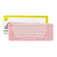 Baseus K01A vezeték nélküli hárommódú billentyűzet (rózsaszín)