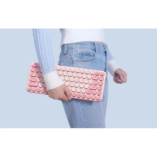 Baseus K01A vezeték nélküli hárommódú billentyűzet (rózsaszín) - 12