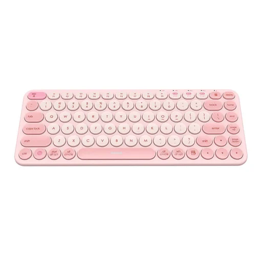 Baseus K01A vezeték nélküli hárommódú billentyűzet (rózsaszín) - 4