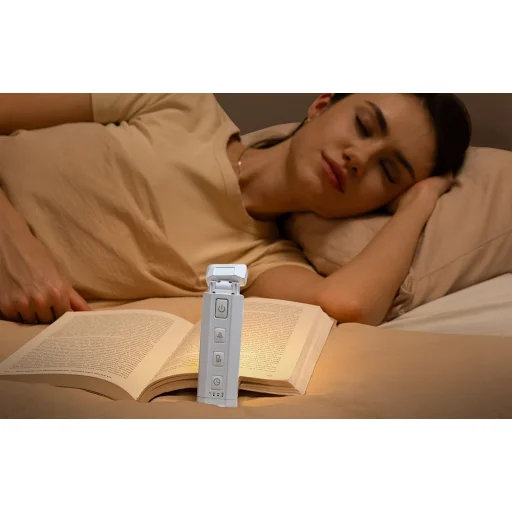 Könyvvilágítás Glocusent hosszabbítható könyvjelző USB vezeték nélküli 500mAh (Fehér) - 3