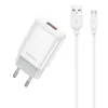 JELLICO fali töltő EU01 2.4A 12W 1xUSB + micro kábel Fehér - 2