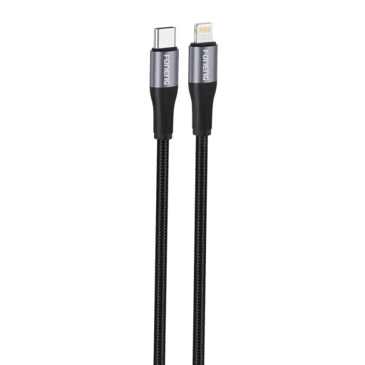 FONENG kábel X112 USB-C - Lightning PD 27W 1M Fekete - 2
