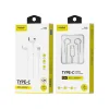 FONENG vezetékes fülhallgató T36 USB-C mikrofonnal 1.2M Fehér thumbnail