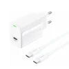FONENG hálózati töltő EU65 PD 20W 1xUSB-C + kábel USB-C - USB-C Fehér thumbnail