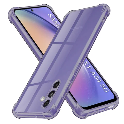  Techsuit - Ütésálló Átlátszó Szilikon Tok - Samsung Galaxy A54 - Füstfekete tok - 1