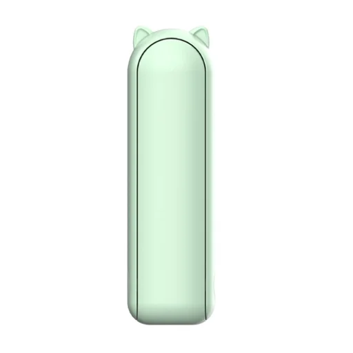 Techsuit - Mini hordozható kézi ventilátor (HZ001) - 2000mAh, USB-vel újratölthető, 3 állítható sebességgel - Zöld - 1