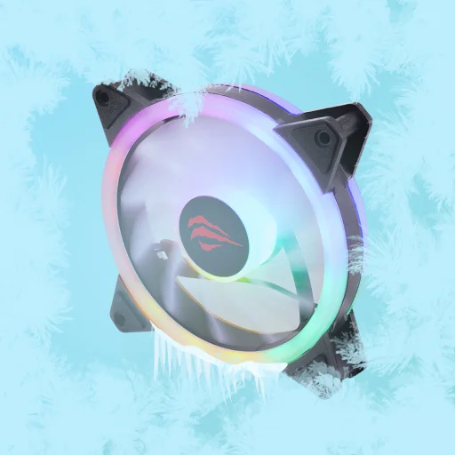 Havit - Hűtőventilátor (F2089) - számítógéphez, 1200RPM, 35dBA, 1.32W, 12V - Fekete - 2