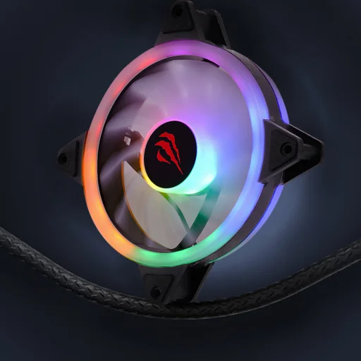 Havit - Hűtőventilátor (F2089) - számítógéphez, 1200RPM, 35dBA, 1.32W, 12V - Fekete - 3